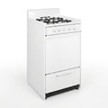 Compact Gas Range Built for Small Kitchens, 2.5 Cu Ft Oven, Battery Start Ignition, Broiler Drawer