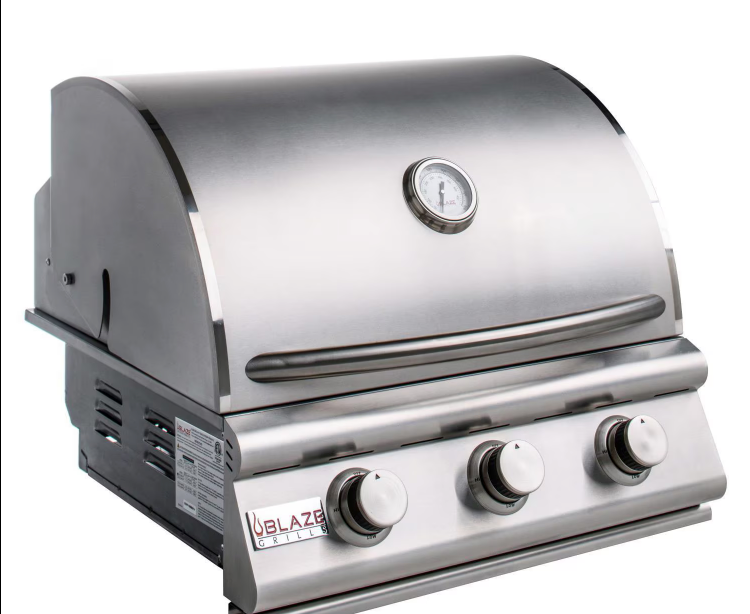 Blaze LBM | 25-Inch 3-Burner | Built-In Gas Grill | 304 Stainless