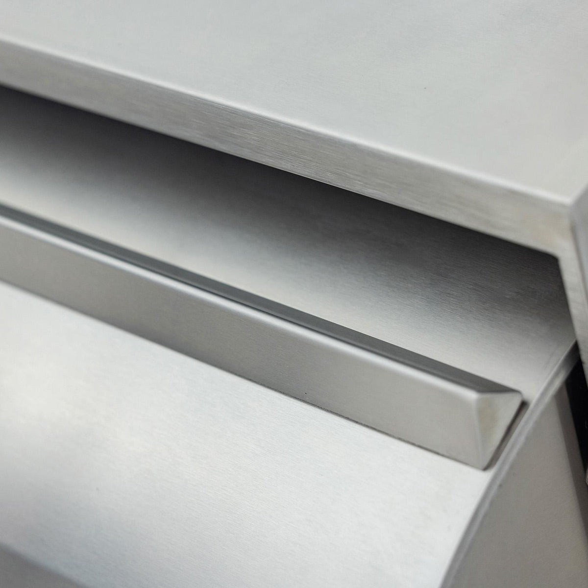 Close-up of the recessed handle beneath the Blaze LTE PRO front control panel