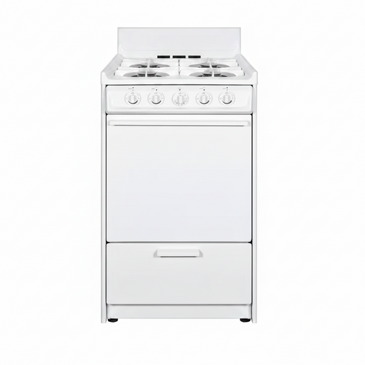 20 In. 2.5 Cu. Ft. Gas Range in White