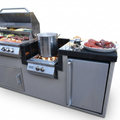 Kokomo 7'6" Outdoor Kitchen Island | Grill, Wok Burner & Fridge