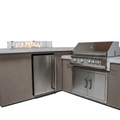 Kokomo Outdoor Kitchen Island | Fire Feature | 7'6" x 9' L-Shape