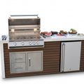 Kokomo Outdoor Kitchen Island | Waterfall Edge & 32-Inch Grill